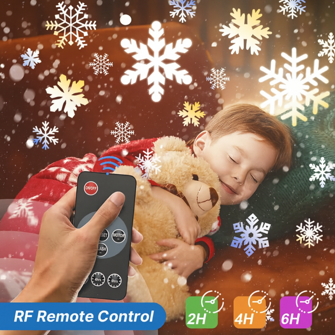 LED Snowflake Projector Light